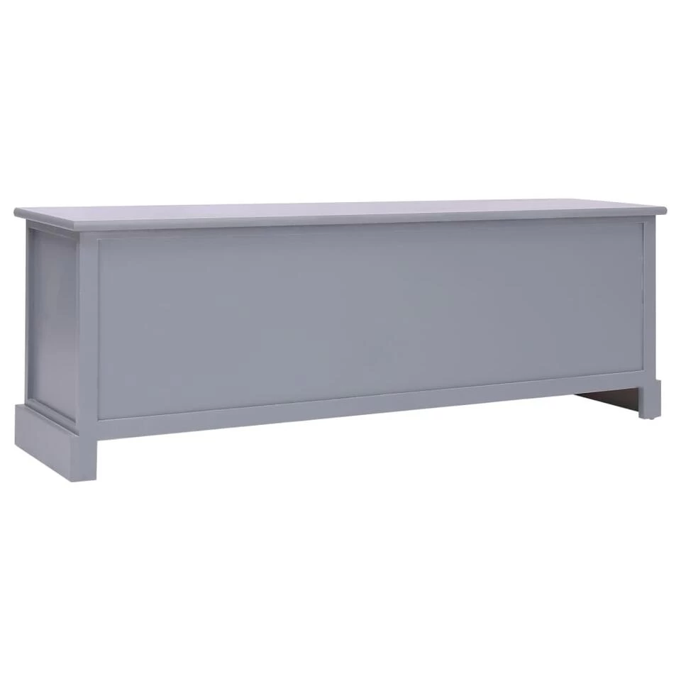 VidaXL Halbankje 115x30x40 Cm Hout Donkergrijs - Image 4