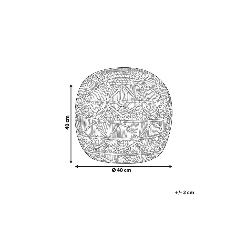 Beliani Kinderpoef KAYSERI - Roze Katoen - Image 3