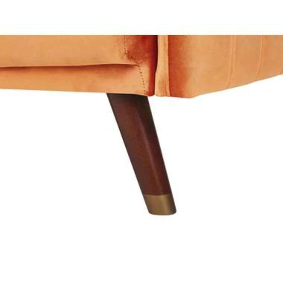 Beliani Driezitsbank - SENJA Oranje Fluweel - Image 2