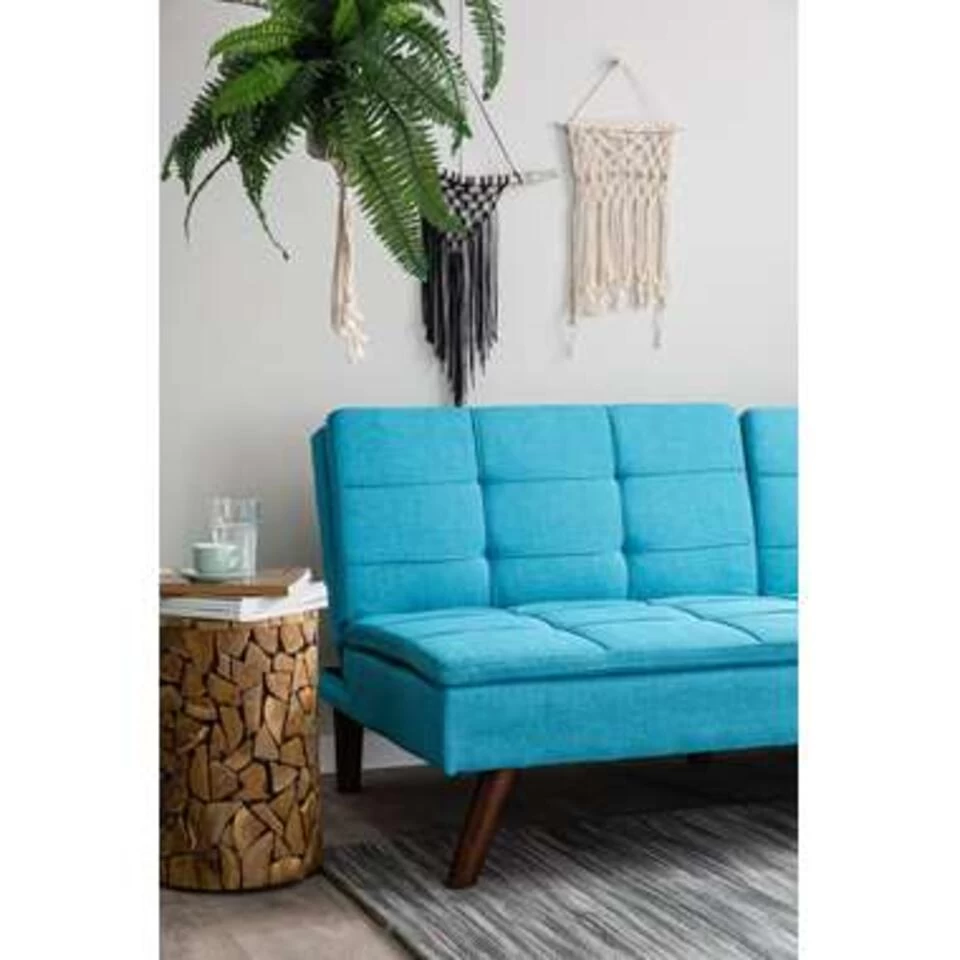 Beliani Driezitsbank - RONNE Blauw Polyester - Image 3