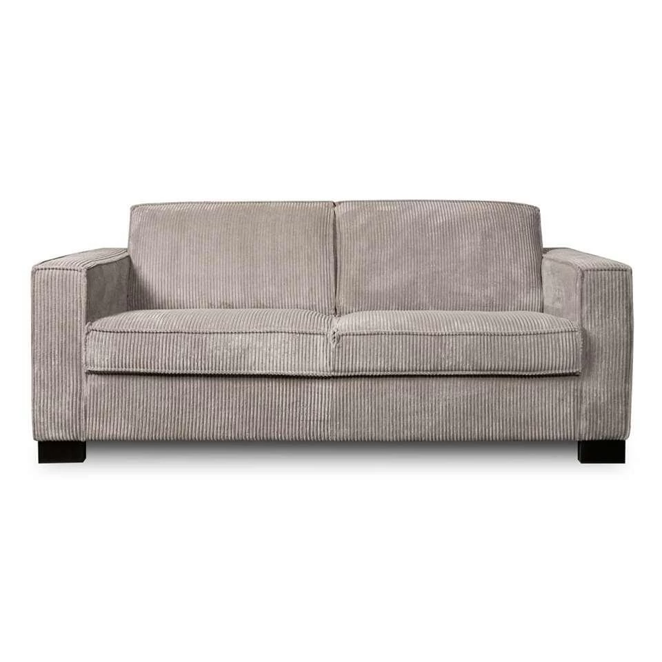 Bank Stuttgart 2-zits - Ribcord - Lichtgrijs