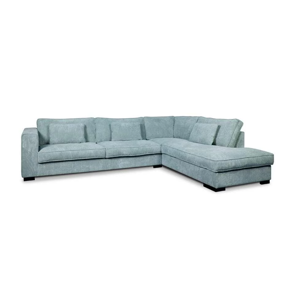 Hoekbank Stuttgart Groot Rechts - Ribcord - Ijsblauw - Image 2
