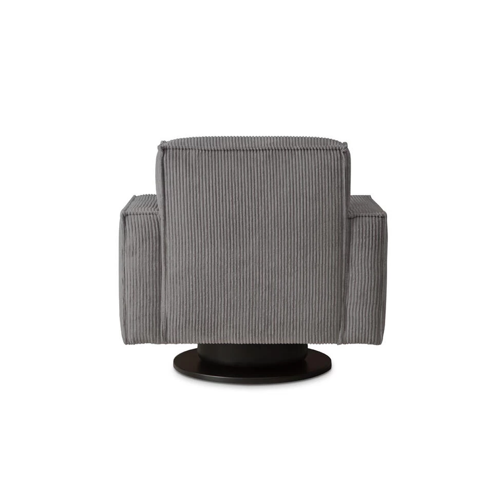 Draaifauteuil Stuttgart Met Armleuning - Ribcord - Antraciet - Image 4