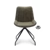 Eetkamerstoel Brody - Stof - Olijfgroen (2 Stuks)