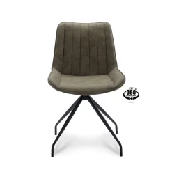 Eetkamerstoel Brody - Stof - Olijfgroen (2 Stuks)