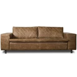 Bank Levin 3-zits - Leer - Bruin