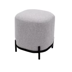 Tenzo Poef Harry - Grijs - 46x42x42 Cm