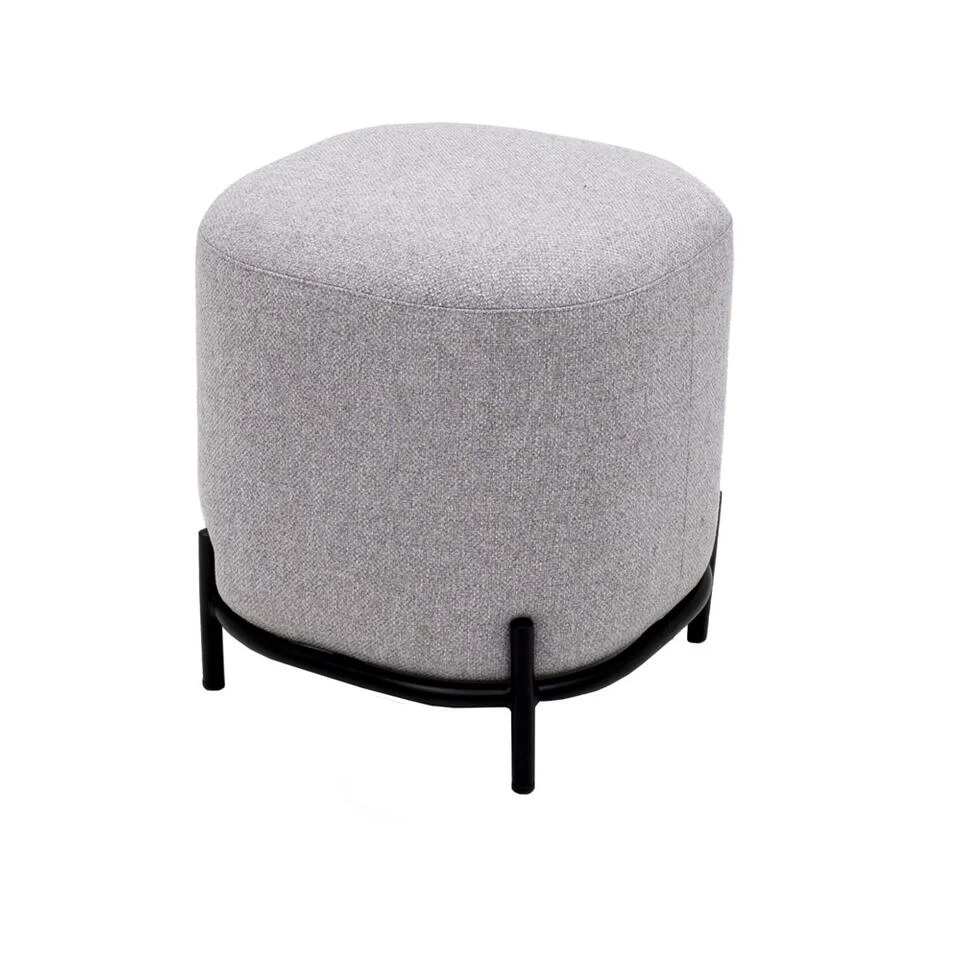 Tenzo Poef Harry - Grijs - 46x42x42 Cm