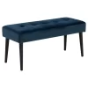Bankje Gaby - Fluweel - Donkerblauw - 45x95x38 Cm