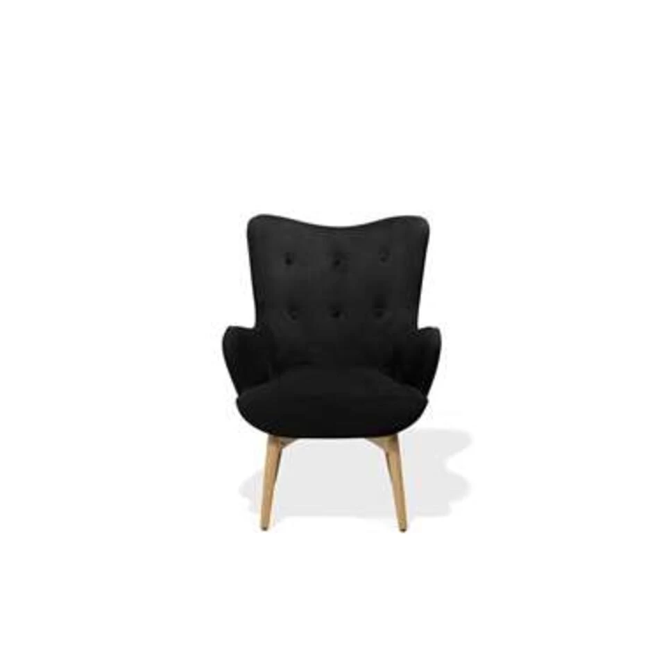 Beliani Fauteuil VEJLE - Zwart Fluweel - Image 2