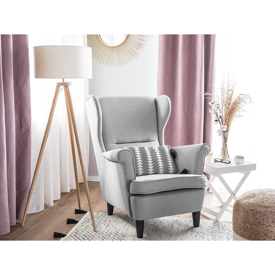 Beliani Oorfauteuil ABSON - Grijs Polyester - Image 2