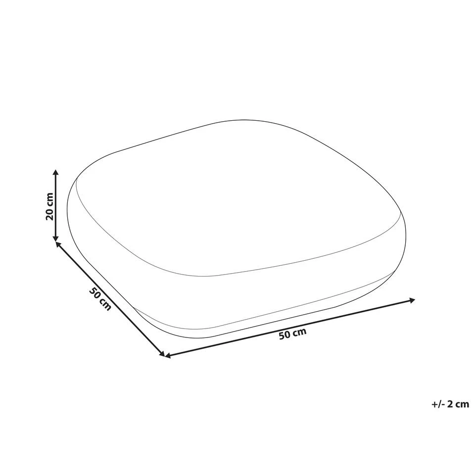 Beliani Poef BERRECHID - Beige Katoen - Image 3