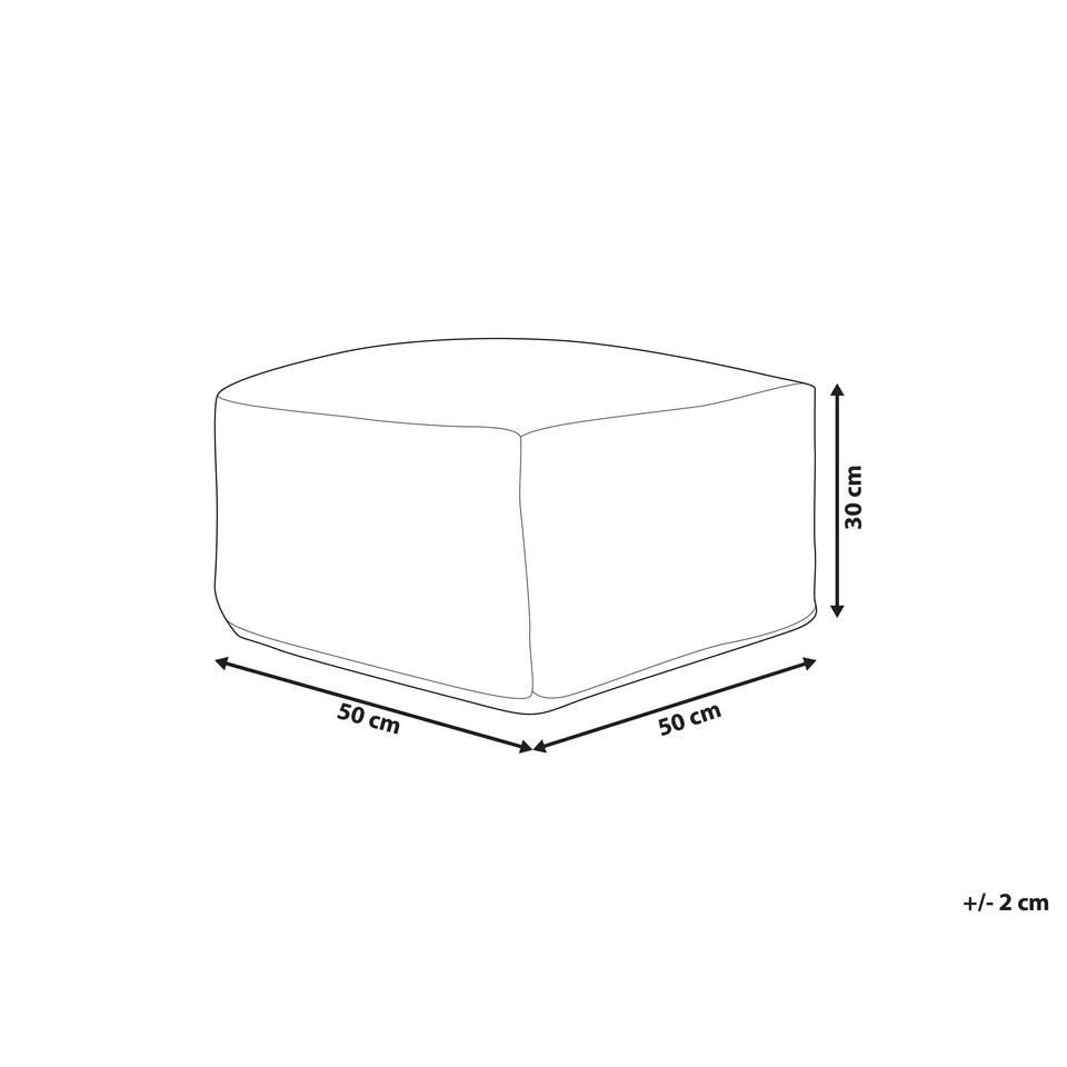 Beliani Poef SARON - Groen Jute - Image 3