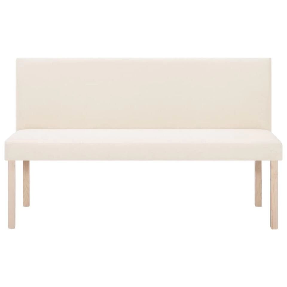 VidaXL Bankje 139,5 Cm Polyester Crème - Image 3