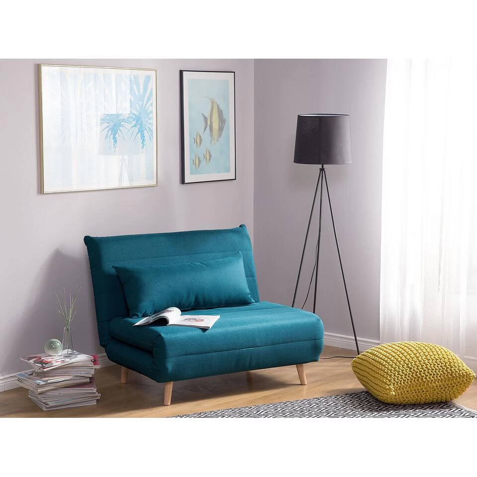 Beliani Slaapbank - SETTEN Blauw Polyester - Image 2