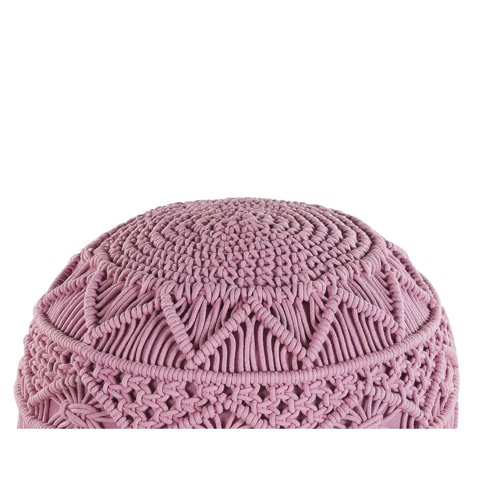 Beliani Kinderpoef KAYSERI - Roze Katoen - Image 4