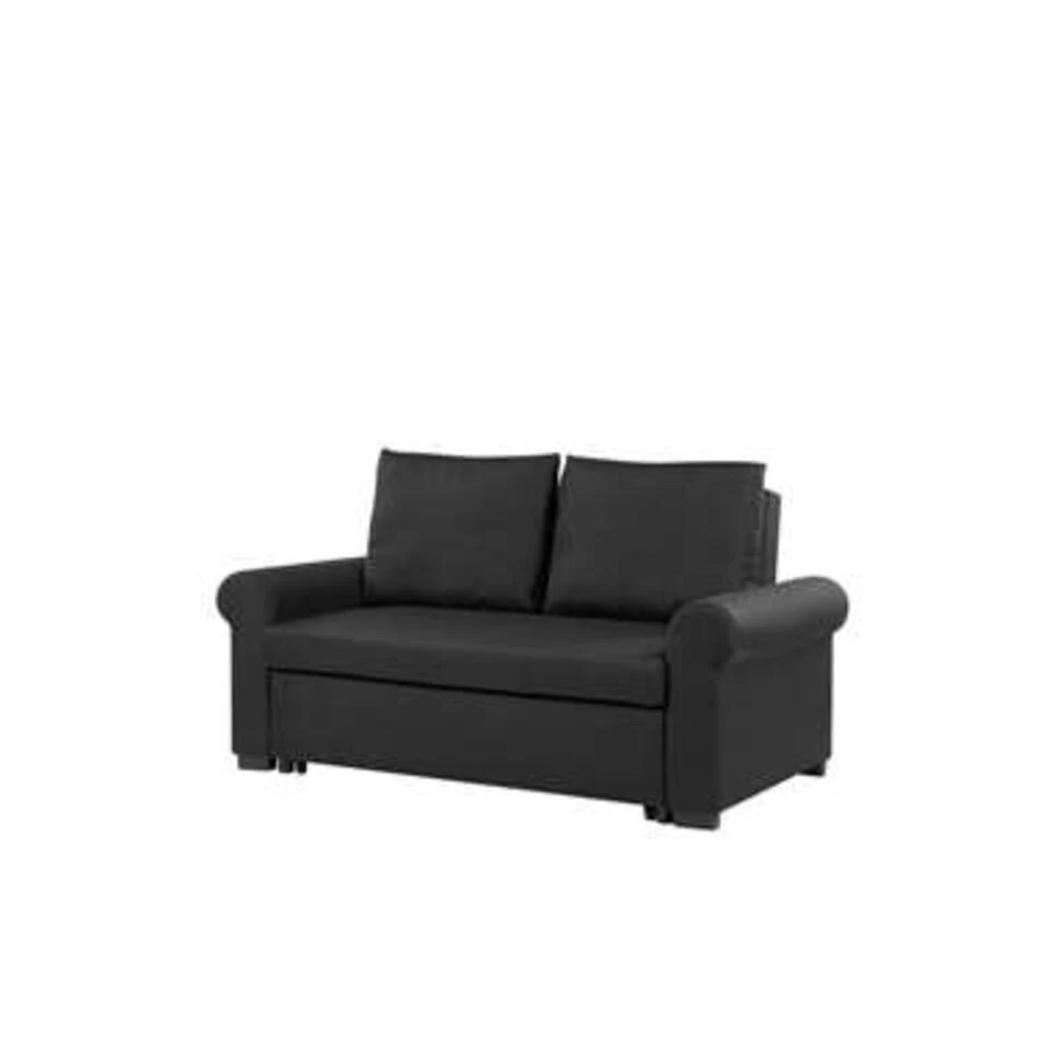 Beliani Slaapbank - SILDA Zwart Polyester - Image 4